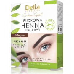 Delia Henna do brwI - pudrowa brazowa z naturalnymi ziołami - chną i basmą // wystarczy wymieszać z wodą! // 4g