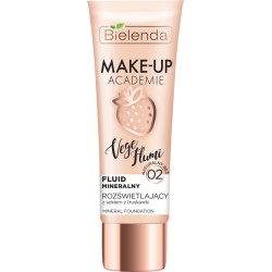 Bielenda Make-Up Academie Vege Flumi // Fluid mineralny naturalny beż 02 // Zawiera sok  z truskawki // 30 g.