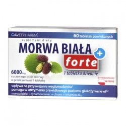 Morwa Biała Plus Forte,// morwa biala + cynamonowiec + chrom + wit. B12// 60 tab.