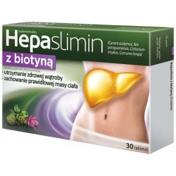 HEPASLIMIN z BIOTYNA // zdrowa watroba, prawidlowa masa ciala // 30 tabletek