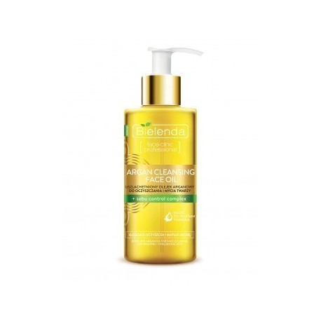 Bielenda ARGAN CLEANSING FACE OIL + sebu control complex // Uszlachetniony olejek arganowy do oczyszczania i mycia twarzy