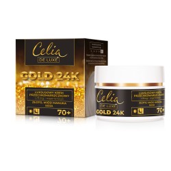 Celia De Luxe GOLD 24k 70+ // Luksusowy Krem Przeciwzmarszczkowy - lifting i regeneracja // dzien i noc // 50ml