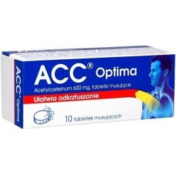 ACC Optima 600mg acetylocysteiny // ulatwia odkrztuszanie // 10 tabletek musujacych
