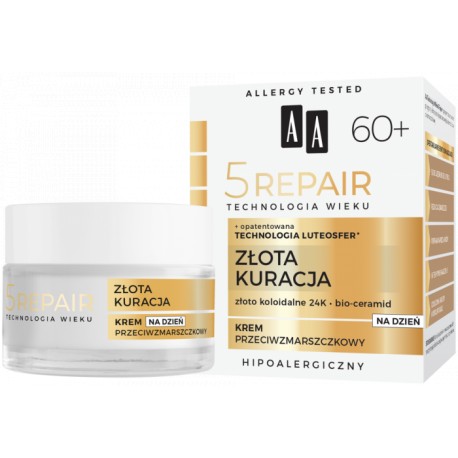 AA Technologia Wieku 5Repair 60+ Złota kuracja dzienny krem przeciwzmarszczkowy // 50 ml