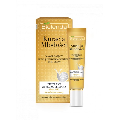 Bielenda KURACJA MŁODOŚCI Nawilżający krem przeciwzmarszczkowy pod oczy //
