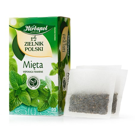 MIETA herbatka ziolowa HERBAPOL Zielnik Polski //  WSPOMAGA TRAWIENIE //  // 20 torebek
