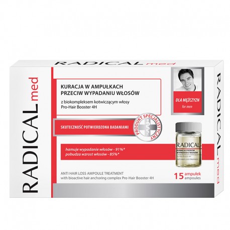 RADICAL med // Kuracja w ampulkach przeciw wypadaniu wlosow dla mezczyzn // 15 ampulek