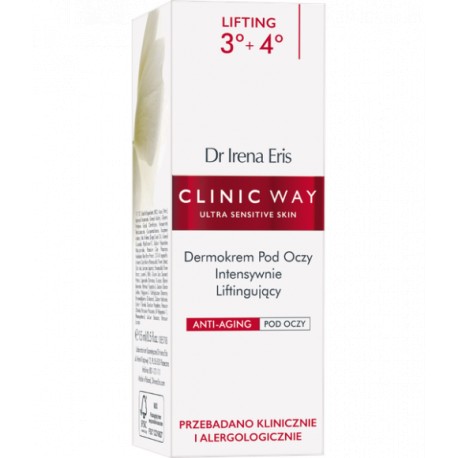 Dr Irena Eris CLINIC WAY 3+4 // Lifting peptydowy // Dermokrem przeciwzmarszczkowy POD OCZY // Hipoalergiczny