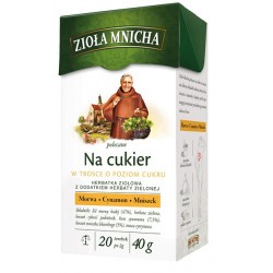 Ziola Mnicha NA CUKIER - herbatka ziolowa // w trosce o poziom cukru // morwa, cynamon, mniszek // 20 torebek