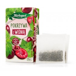 POKRZYWA z WISNIA herbatka Herbapol // owocuje smakiem // 20 sztuk