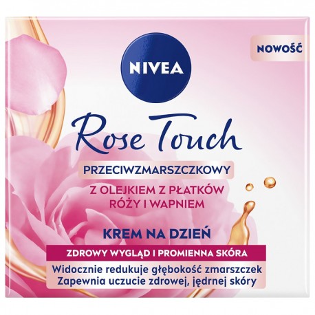 Nivea ROSE TOUCH // Przeciwzmarszczkowy Krem na dzienz olejem z platkow rozy i wapniem // 50ml