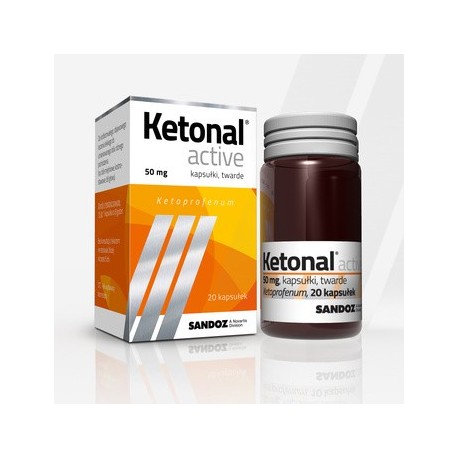 KETONAL  Active 50 mg // kapsulki twarde // 20 sztuk