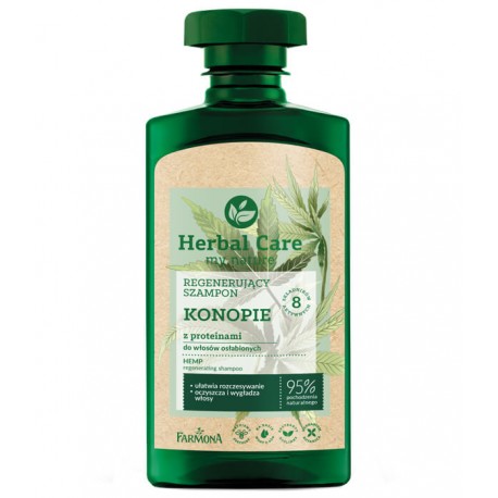 Farmona Herbal Care // KONOPIE SZAMPON REGENERUJACY z proteinami  // wlosy oslabione // 330ml