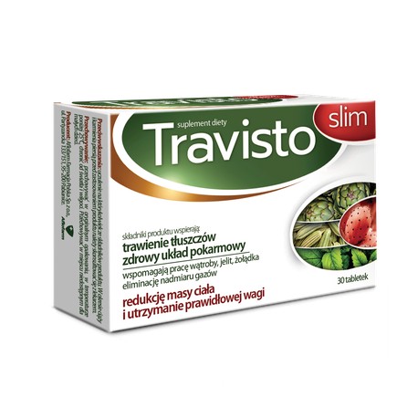TRAVISTO SLIM // trawienie tluszczow, zdrowy uklad pokarmowy // redukcja masy ciala i utrzymanie prawidlowej wagi // 30 tabletek