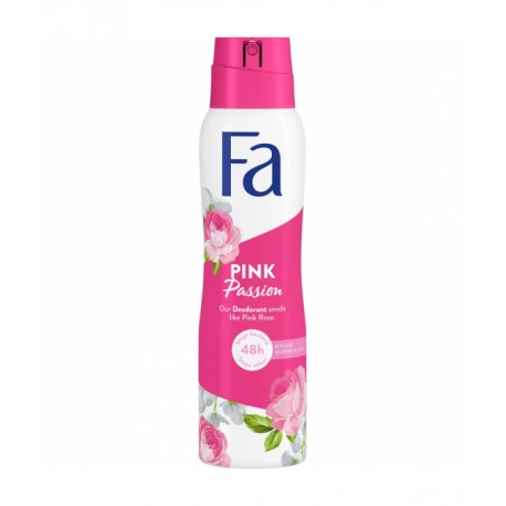 FA Deod. PINK PASSION Pink Rose Scent // 48H  PROTECTION //  anti-stains , 0 % ALUMINIUM SALT