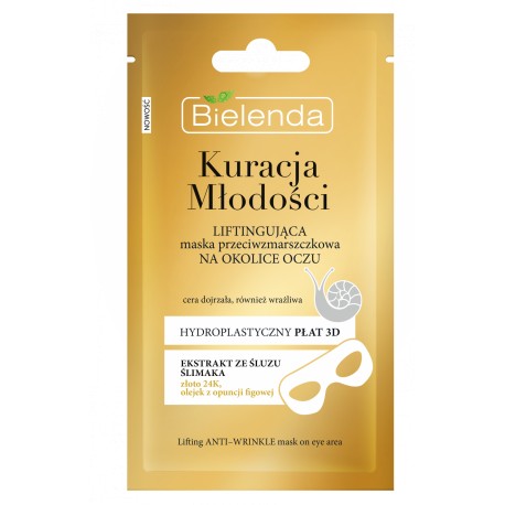 Bielenda KURACJA MŁODOŚCI  Liftingująca maska przeciwzmarszczkowa w płacie na okolice oczu
