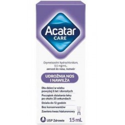 ACATAR  Control // Aerozol do nosa, roztwor 15ml // UDROZNIA NOS / Zmniejsza katar, ulatwia oddychanie przez nos