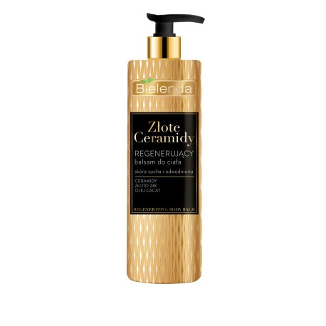 Bielenda ZŁOTE CERAMIDY  Regenerujący balsam do ciała // CERAMIDY,  ZŁOTAO24K, OLEJ CACAY //  400 ml