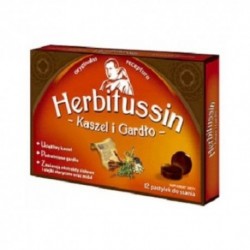 HERBITUSSIN pastylki na kaszel i gardlo  // 12tab.  do ssania