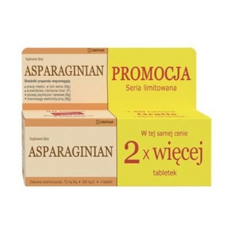 Asparaginian Magnez Potas //  skurcze, niedobór minerałów, zmęczenie, niedobór witamin // 100 tab.