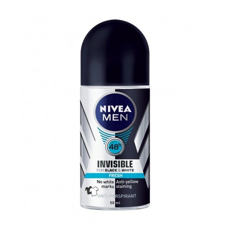 NIVEA MEN anti-perspirant roll-on // INVISIBLE FRES for black and white 48h // Przeciw bialym i zoltym sladom