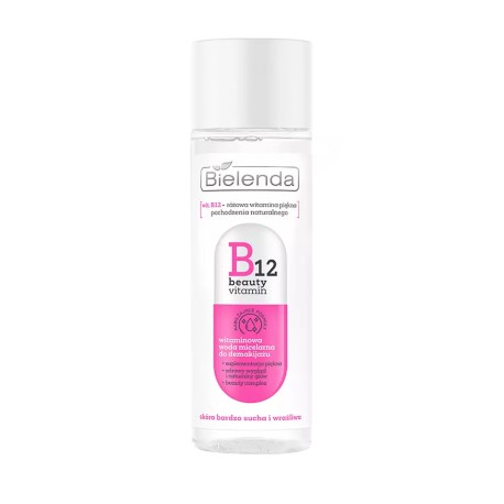 Bielenda B12 BEAUTY VITAMINE Witaminowa WODA MICELARNA do demakijażu   //  do skóry suchej i wrażliwej   //  200 ml.