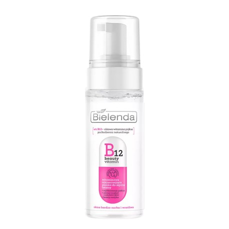 Bielenda B12 BEAUTY VITAMINE Witaminowa  oczyszczająca pianka do mycia twarzy //  do   skóry suchej i wrażliwej //  150 ml.