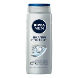Nivea Men SILVER PROTECT antybakteryjny żel pod prysznic 3w1: do ciała, twarzy i włosów // 500 ml //
