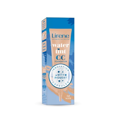 Lirene WATER TINT CC Foundation  // INNOVATION CAPSULES with PIGMENT // 02 Nude // 25 ml