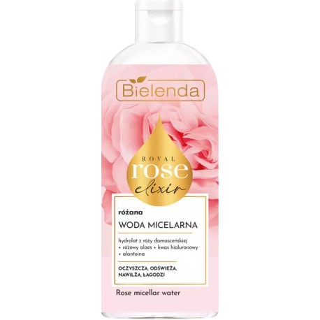 Bielenda   ROYAL ROSE ELIXIR rożana woda micelarna // nawilża., oczyszcza i odświeża naskórek, usuwa makijaż  // 400ml.