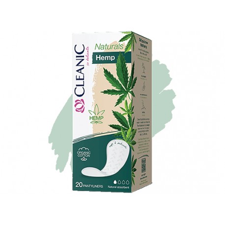 CLEANIC Naturals Hemp  // Wkładki higieniczne  //   ORGGANIC //  Niewidoczne, ale tak ważne  //   20  szt.