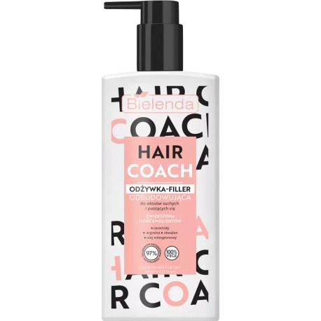 Bielenda HAIR COACH Odbudowująca odżywka- filler do włosów suchych i puszących się //  280 ml.