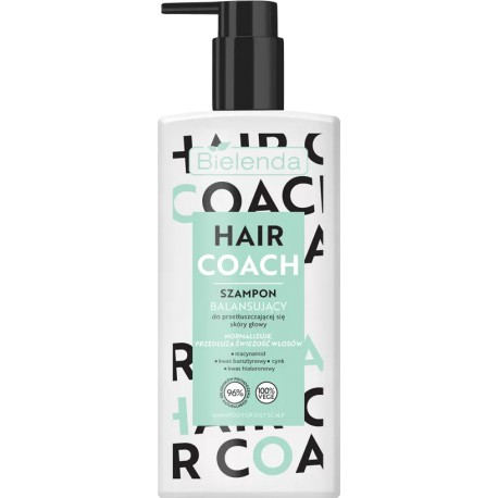 Bielenda HAIR COACH Balansujący szampon do przetłuszczającej się skóry głowy //  300 ml.