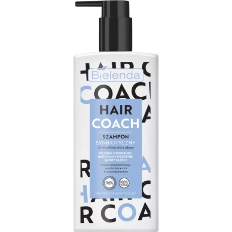 Bielenda  HAIR COACH Synbiotyczny szampon do wrażliwej skóry głowy  //  300 ml.