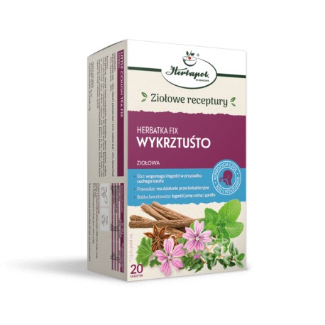 Herbatka fix WYKRZTUŚTO //  ułatwia odkrztuszanie, wspomaga układ odpornościowy,   działa przeciwbakteryjnie