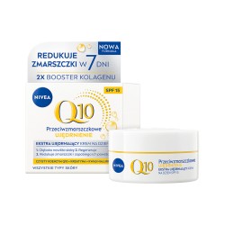 Nivea Q10   PRZECIWZMARSZCZKOWY + UJĘDRNIENIE nawilzajacy KREM NA DZIEŃ SPF15  // Koenzym Q10 i Kreatyna // 50 ml
