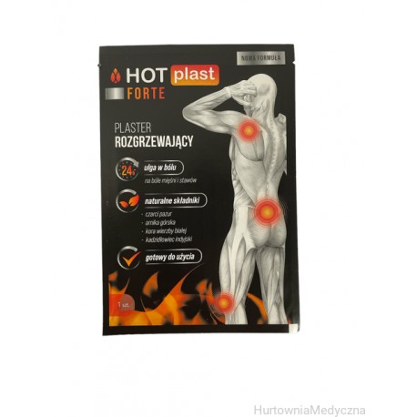 HOT PLAST FORTE 24 h  Plaster PRZECIWBÓLOWY ROZGRZEWAJĄCY 9 x 14 cm
