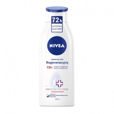 Nivea REGENERACYJNY balsam do ciała  72h //  GŁĘBOKO NAWILŻAJĄCE SERUM // Bardzo sucha skóra  //  400 ml.