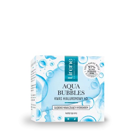 Lirene AQUA BUBBLES Głęboko nawilżający hydrokrem  //  dzień/noc //  każdy rodzaj  cery // 50 ml
