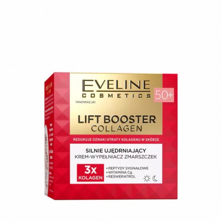 Eveline Lift Booster Collagen 50+  //  Silnie ujędrniający krem-wypełniacz zmarszczek  //  Na dzień i na noc //  50ml.