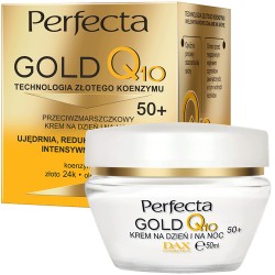 Perfecta Gold Q10 Przeciwzmarszczkowy krem do twarzy na dzień i na noc  50+ //  50  ml.