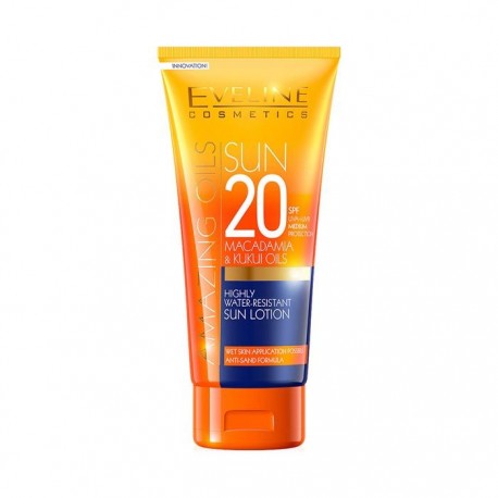 Eveline Sun Amazing Oils Spf20 //  Wysoko Wodoodporna Emulsja Do Opalania // 200 ml.