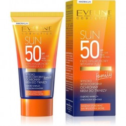 Eveline Sun Protection Face Cream - wysoko wodoodporny ochronny krem do twarzy SPF 50 // poj. 50 ml