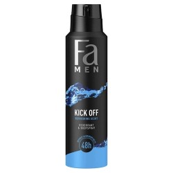 FA MEN DEO SPRAY KICK-OFF // 0% Soli Aluminium // Refreshing Scent // 150 ML.