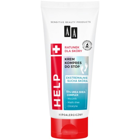 AA HELP Odżywczy krem do stóp kompres ulga dla skóry ekstremalnie suchej  // 75ml