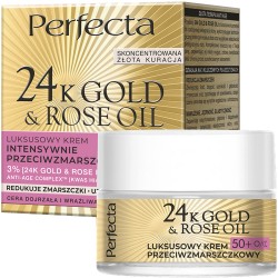 24K Gold&Rose Oil Luksusowy krem przeciwzmarszczkowy na dzień i na noc 50+