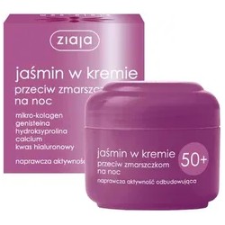 Ziaja Jasmin w kremie przeciw zmarszczkom na noc 50+ / Naprawcza aktywnosc odbudowujaca