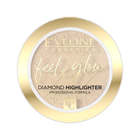 Eveline FEEL The GLOW Diamond Highlighter Rozświetlacz w kamieniu // 01 SPARKLE