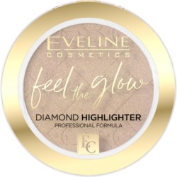 Eveline FEEL The GLOW Diamond Highlighter Rozświetlacz w kamieniu // 02 BEACH GLOW