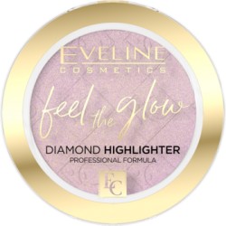 Eveline FEEL The GLOW Diamond Highlighter Rozświetlacz w kamieniu // 03 ROSE GOLD